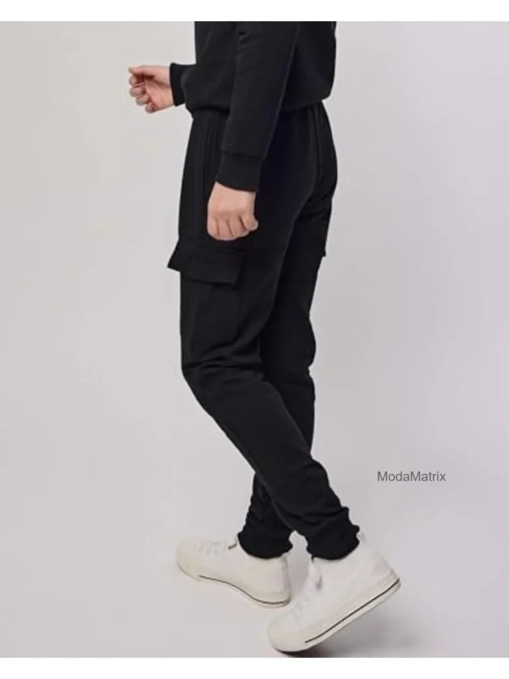 Girls 3 Pack Fleece Cargo Joggers Sweatpants with Pockets Athletic Casual